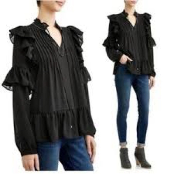 FINAL PRICE Free Generation Ruffled Blouse - Picture 1 of 7